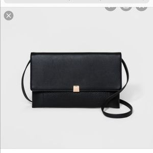 A New Day Leather Square Clutch/ Crossbody